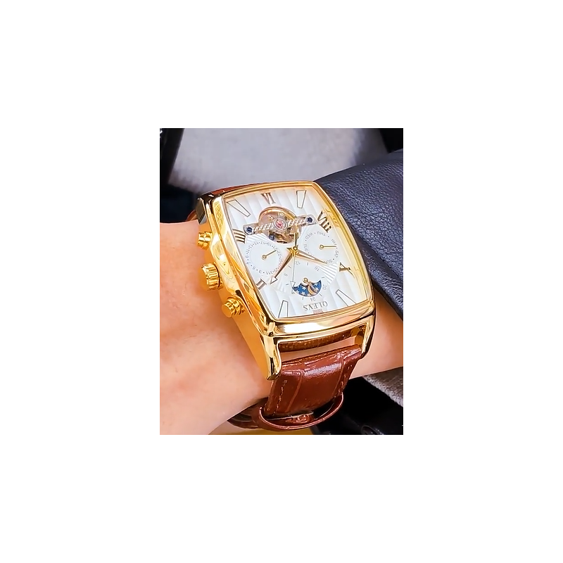 NTA-LIGHT UNISON-Montre Mécanique Automatique Homme en Véritable Cuir – Prestige en Acier Inoxydable