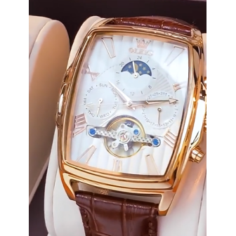 NTA-LIGHT UNISON-Montre Mécanique Automatique Homme en Véritable Cuir – Prestige en Acier Inoxydable