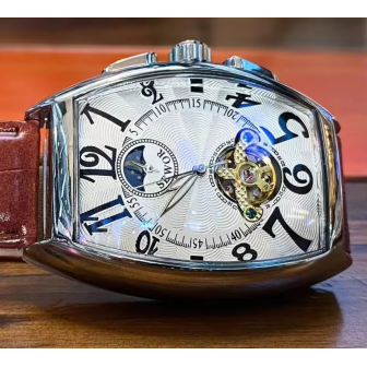 NTA-LIGHT CHRONIA- Montre Mécanique Automatique élégant Homme en Véritable Cuir – Prestige en Acier Inoxydable