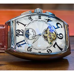 NTA-LIGHT CHRONIA- Montre Mécanique Automatique élégant Homme en Véritable Cuir – Prestige en Acier Inoxydable